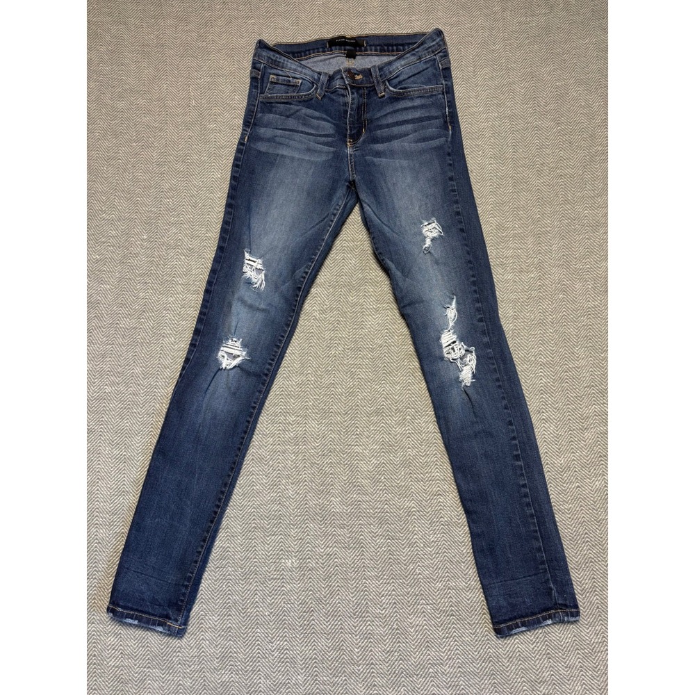 Flying Monkey Mid‎ Rise Ankle Skinny Jeans Distressed Blue Size 26